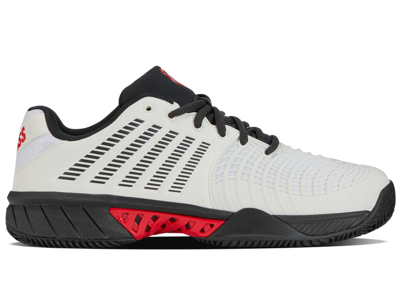K Swiss Express Light 3 Mens Tennis Shoes White Black Red 2024 25 Thistle Sports