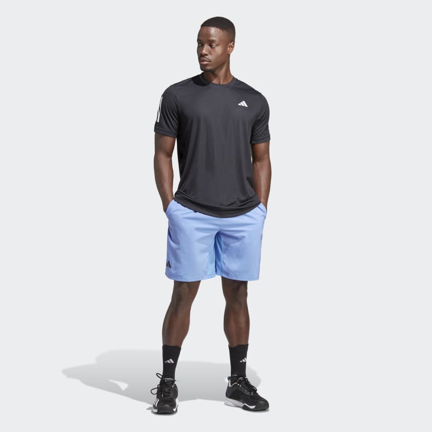 Club 3 Stripes Tennis T Shirt Black