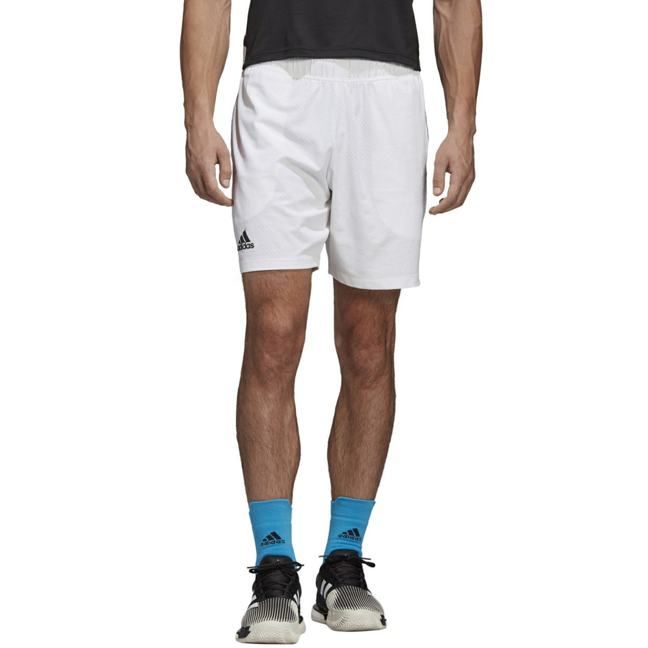 adidas Escouade 7 Inch Shorts White Black Thistle Sports